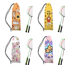 New cat cartoon cute print badminton racket sports portable drawstring badminton shoulder fashion same style for men and women