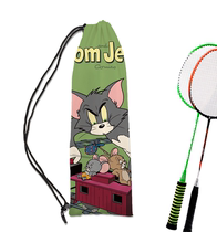 New Tom and Jerry cartoon badminton racket bag sports and leisure drawstring storage bag