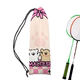 Line puppy cartoon bag badminton cute bag can be shouldered or carry with a drawstring badminton racket bag storage
