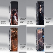 New printed Guoman Ghost Sword series badminton racket bag drawstring high-looking single shoulder badminton racket bag