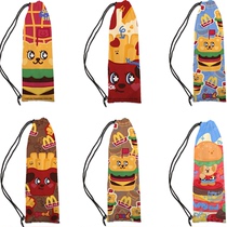 Hamburger French fries pizza cartoon food badminton racket bag trendy versatile cute and cute badminton racket bag