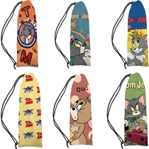 Новая сумка для ракеток для бадминтона с героями мультфильмов Том и Джерри сумка для хранения на шнурке для спорта и отдыха