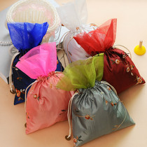  Happy candy bag Yarn bag Wedding celebration supplies Happy candy bag Embroidery candy bag Happy candy storage bag