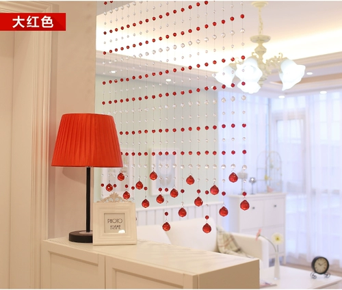 Красные резки бусины хрустальные шарики занавес