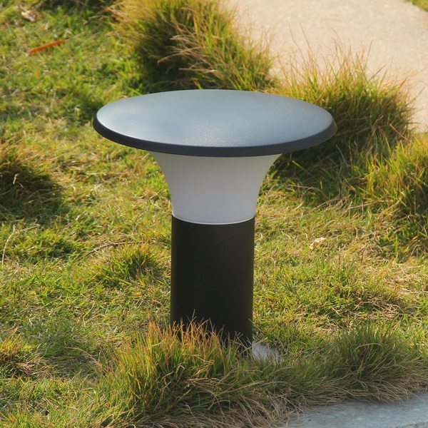 Lawn lamp solar cell outdoor waterproof stainless steel cylindrical mushroom garden project LED courtyard landscape lamp