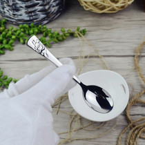 Export German teddy bear 304 stainless steel children spoon student spoon kindergarten baby supplement feeding spoon