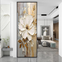 Customized new glass screen partition modern simple living room bedroom blocking entrance background light transmission light luxury European style