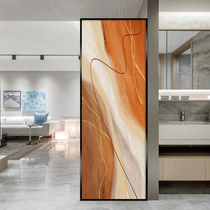 Customized tempered art glass screen partition living room wall washbasin entrance cabinet entry door blocking modern simplicity