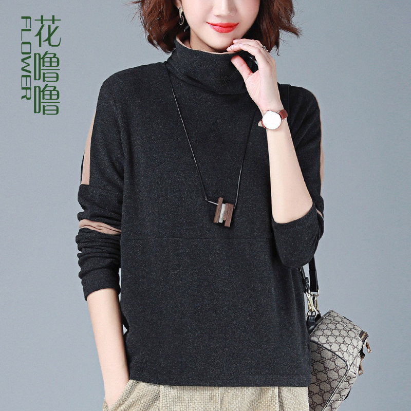 Lady's thick T-shirt woman 2022 new spring women's dress foreign pie spring autumn Korean version loose 40-year-old middle-aged mom blouse