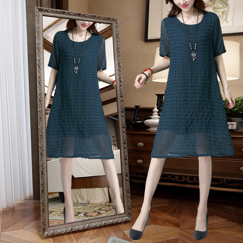 Your lady's dress 2022 new women's belly-covering show thin and age-reducing small middle-aged and elderly women's mother skirt