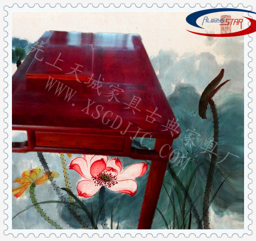 Bàn trà gỗ hồng sắc phi nhà nước mới tốt nhất 疤 sóng nước vàng lụa đỏ gỗ Miến Điện bàn ghế thông minh
