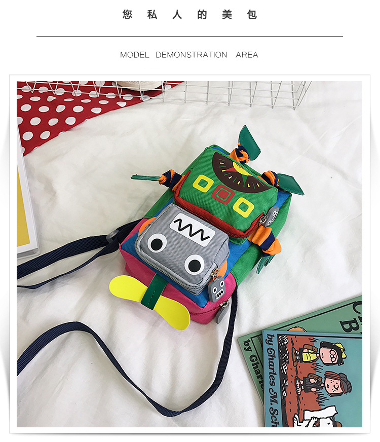 Cute Mobile Phone Bag Robot Bengdi Coin Purse Messenger Bag display picture 3