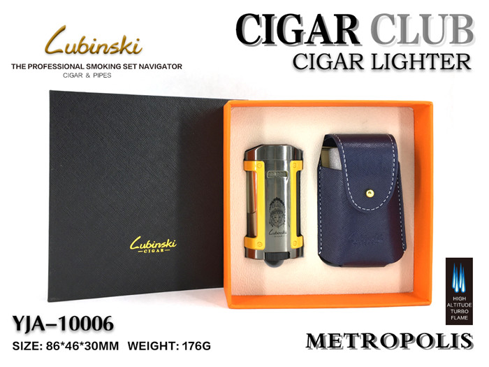 Sơn phun mạ kẽm hợp kim kẽm LUBINSKI6 YJA-10006 thẳng vào bật lửa xì gà - Bật lửa cái bật lửa