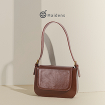 Orange Teenage Girl Advanced Sensation Packs Women 2022 New Fashion 100 Hitch Satchel Satchel Bag Retro Saddle Pack Tide