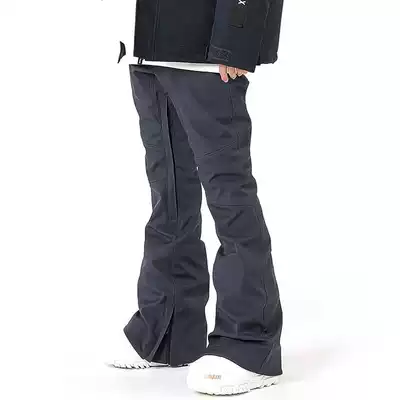 ELNATH Korean ski pants men and women couples outdoor professional double board veneer Waterproof warm Korean tide