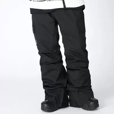 ELNATH Korean tooling new ski pants men and women professional double board veneer Korean version waterproof wind and warm tide