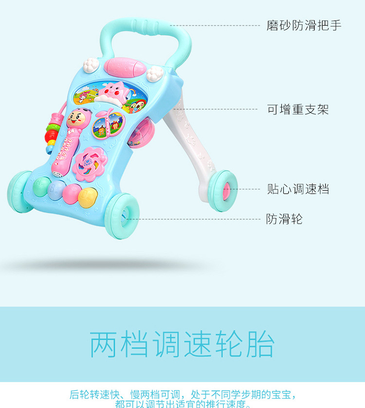 Baby Walker Xe Đẩy Đồ Chơi Trẻ Em Đa Chức Năng Rollover 7 6-18 Tháng 1 Năm Tuổi Bé Walker