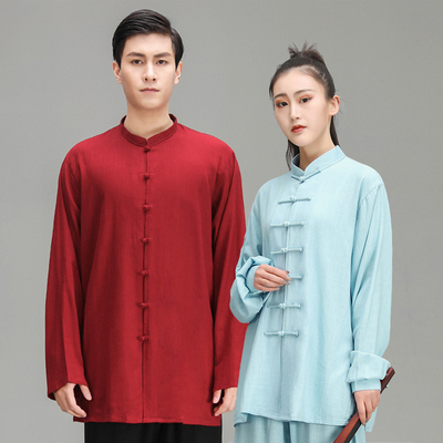 Tai chi clothing chinese kung fu uniforms Tai Chi Clothing suit men and women Chinese style suit spring and autumn loose match performance suit Tai Chi Clothingquan wushu team uniform group purchase customization