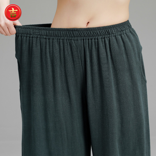 Tai chi clothing chinese kung fu uniforms Tai Chi Clothing pants women Tai Chi Clothing clothes men spring and summer 2019 New Style Tai Chi Clothingquan pants martial arts training pants morning exercise lantern pants