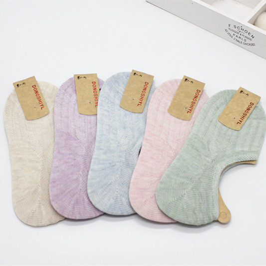 East XI Lady Lady Pure Cotton Invisible Socks Invisible Low Helper Silicone Anti Slip Anti-Drop Art Van Short Socks Cotton Socks