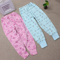Children Pure Cotton Autumn Pants Full Cotton Single Pants Large Medium And Small Children Cotton Wool Pants Single Strips Sleeping Pants Autumn Winter Style Warm Beating Underpants