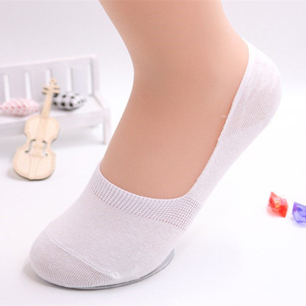 Invisible Socks Women's Pure Cotton Socks Children Short Socks Light Mouth Invisible Socks Slim summer Low helper Silicone Anti Slip Cute Full Cotton