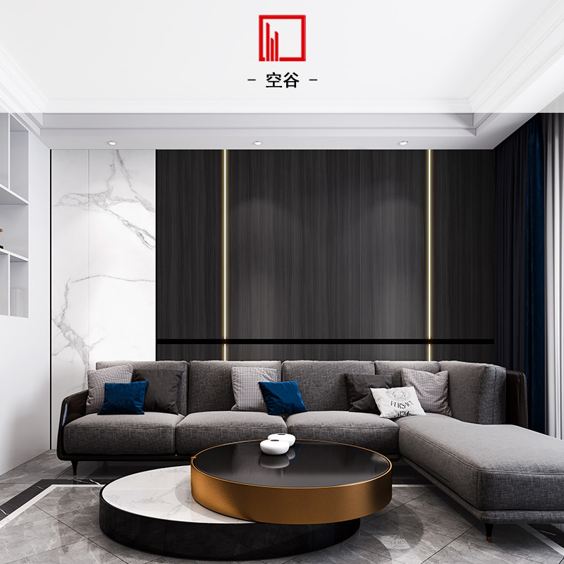 Empty Valley Custom Home Background Wall 2022 New Wall Panel Living Room Sofa Background Wall Brief Hyundai