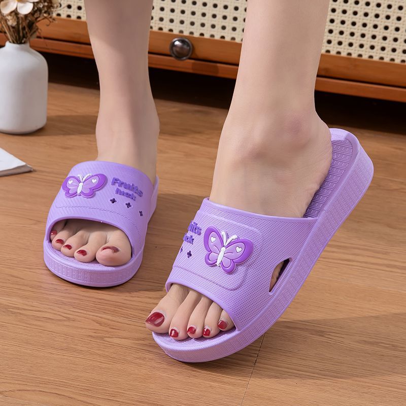 New Style Slippers for Women, Thick-Soled Korean Style, Summer Indoor and Outdoor Wear, Soft-Soled Non-Slip Mom Slippers for Women, Suitable for Going Out