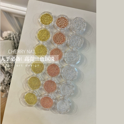 Украшение для ногтей для маникюра, ювелирное украшение, бусины, металлический аксессуар, не выцветает, 0.6mm, 2.0mm