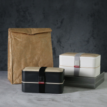 Coron Sufeng bento box microwave oven Japanese double-layer divided lunch box to work with Rice student lunch box ins