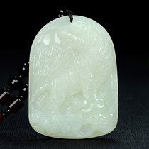 Hetian Jade Tiger pendant Zodiac Tiger jade brand uphill Tiger jade necklace Jade body pendant Tiger-shaped jade