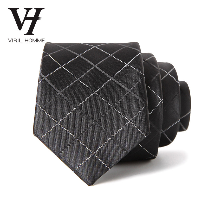 Men's Black Tie Shirt Male Korean Version Positive Dress Business 6CM Narrow Version Wedding Groom Students Career Leisure Tide