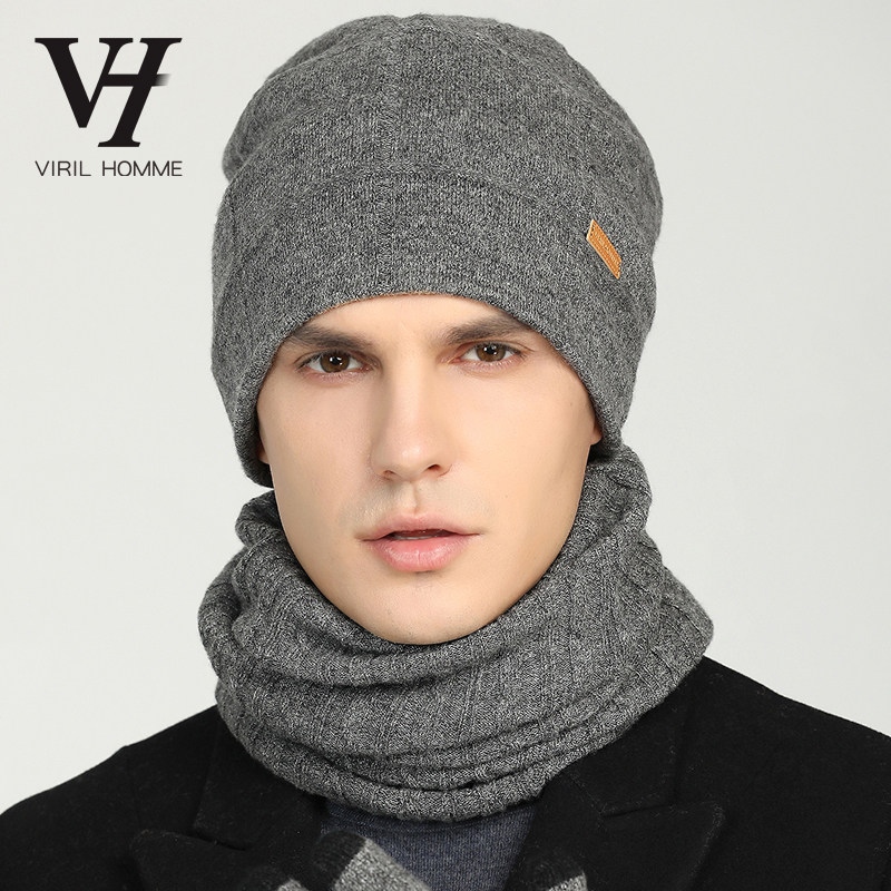Men's wool hat men's winter warm and cold-proof thickened Korean version tide students autumn winter protective ear windproof wool line hat