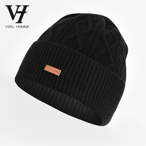 Mens wool hat mens winter warm cold and thick Korean tide students autumn and winter ear protection wind wool hat