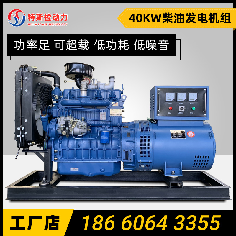 Weifang Power 40KW kilowatt diesel generator set small power household mobile factory breeding electric welding standby