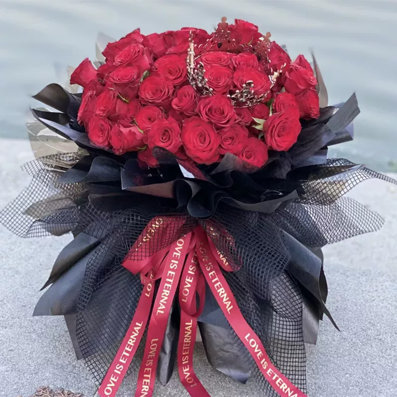 Korean bouquet flower art hard yarn net flower outer layer material flower shop Gege high-end packaging paper material