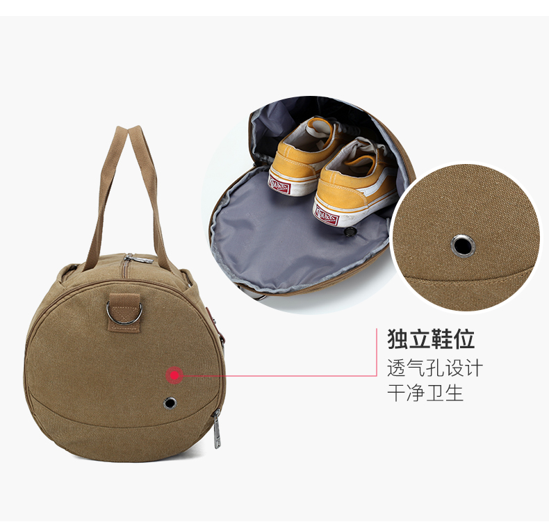 AOSIMAN túi du lịch xách tay nam túi hành lý thể thao túi tập thể dục đeo túi du lịch hình trụ dung lượng lớn - Túi du lịch túi vải du lịch nữ