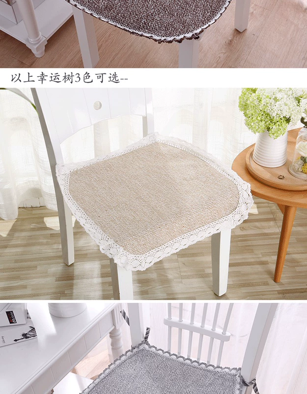 Cotton lanh bàn ghế đệm châu Âu chống trượt ghế sinh viên dây đai thoáng khí dây vải bốn mùa - Ghế đệm / đệm Sofa