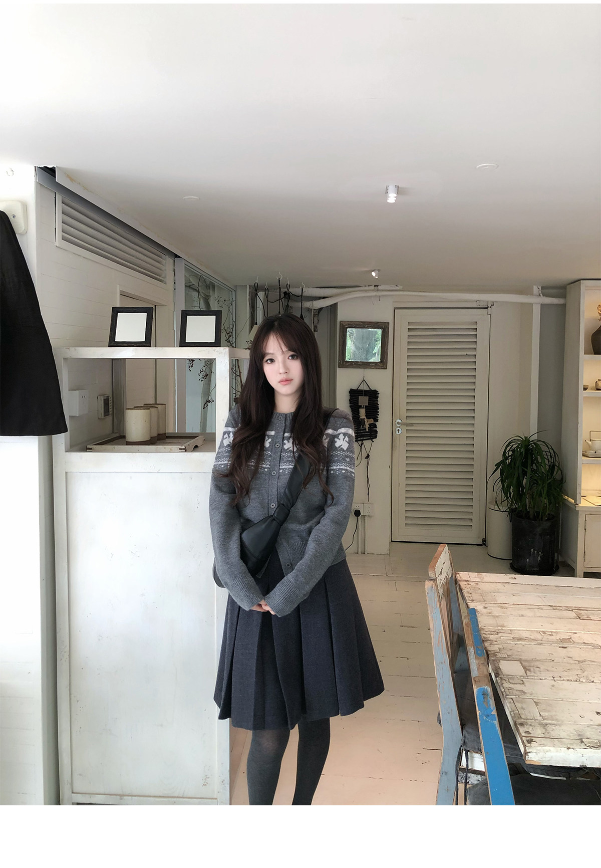 라운드 넥 오픈 가디건 쇼트 스타일 공정한 섬 스웨터 여자 가을 겨울 슬림해 보이는 느긋한 바람 몸매 가꾸기 오픈 가디건 맨위 로드 중 상세 이미지 23