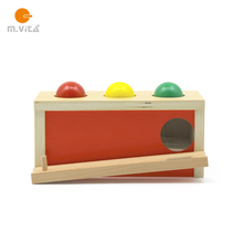Monsheng Education Montaway Montateo Thoreau Eye Coordination Teaching Aids Wood Toy Red Press Ball Table