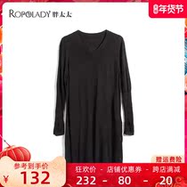 Large size womens autumn and winter New Fashion knitted sweater crewneck dress loose simple mother 417108910