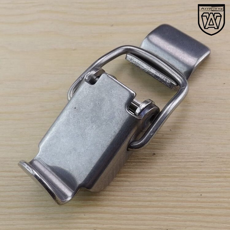 Welded buckle stainless steel 304 buckle box buckle duck button wooden box lock button wooden box buckle