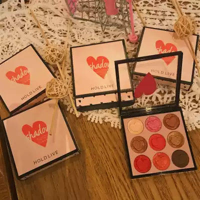 (Buy a free) Mermaid Jee holdlive eye shadow plate pumpkin grapefruit color peach flower makeup Pearl wet cream
