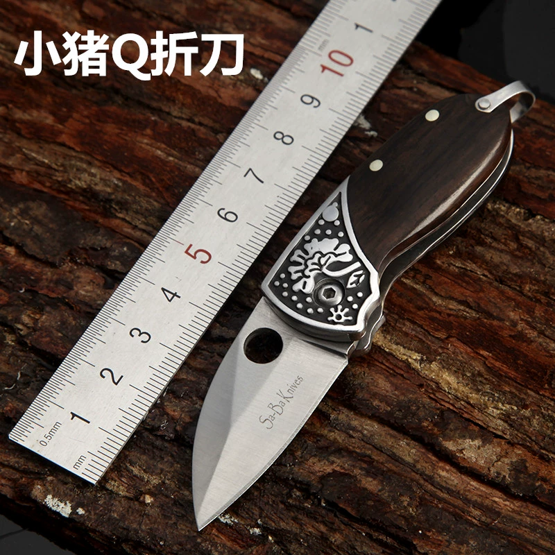 Độ cứng cao dao gấp mini tự vệ thanh kiếm bằng thép lò xo Damascus dao ngoài trời sắc bén - Công cụ Knift / công cụ đa mục đích