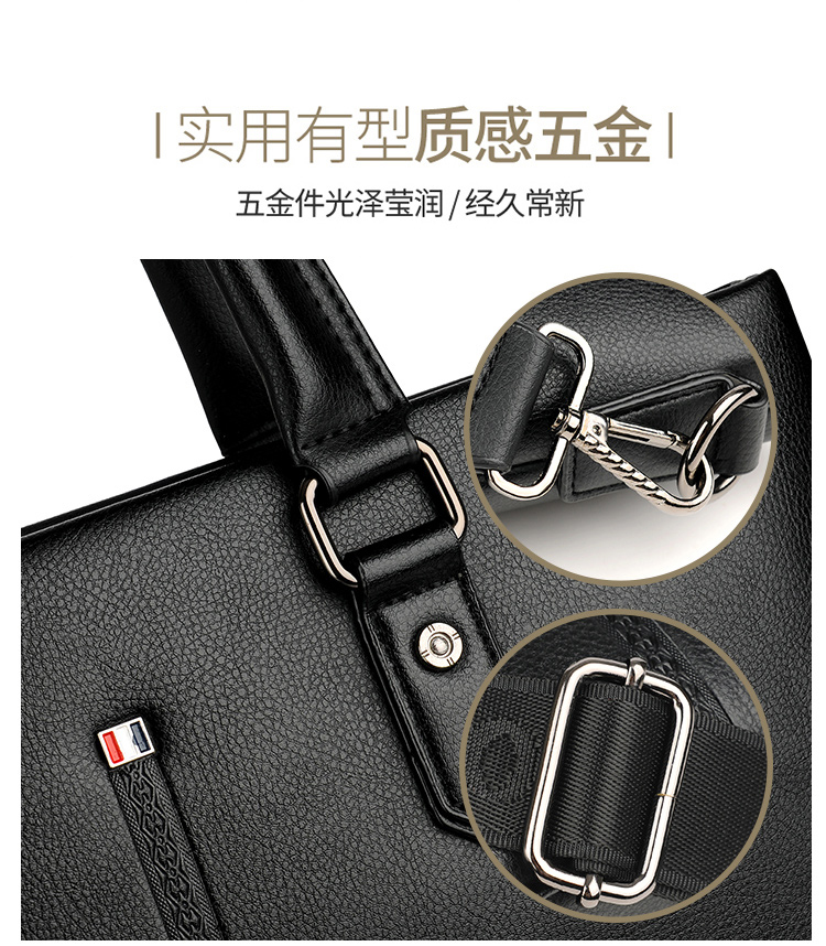 Blue Bo Kangaroo Giới tính nam kinh doanh Cặp da Túi tote nam Da nam Túi đeo vai Túi đeo tay - Túi của con người túi da cá sấu