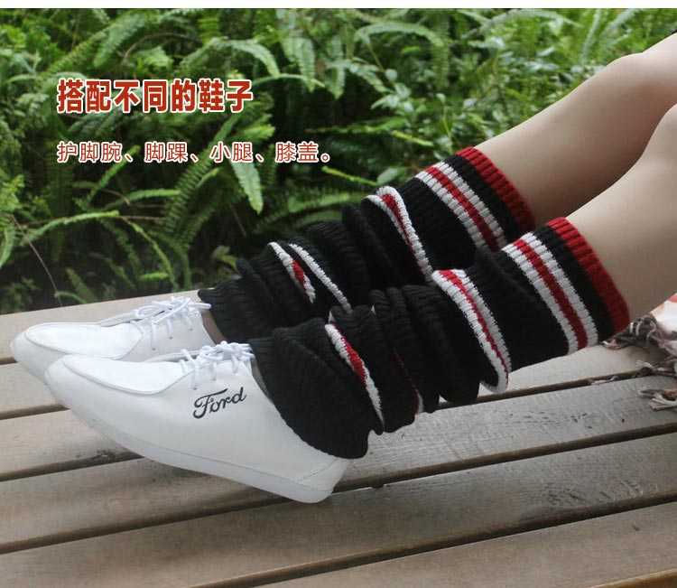 Legging vớ của phụ nữ trên đầu gối vớ chân vớ vớ thời trang đan len chân mùa đông ấm áp đặt vớ vớ vớ