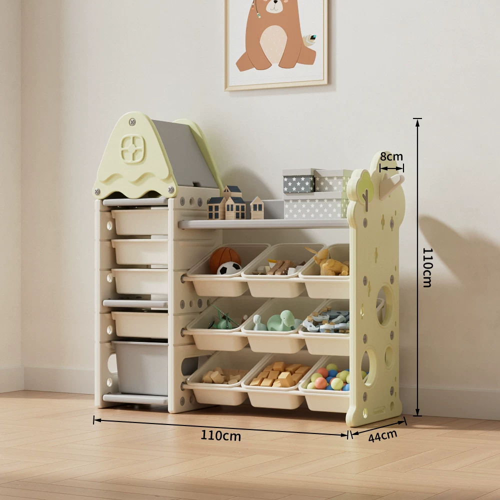 Toy, multilayer storage system, book with pictures, capacious bookshelf, classification