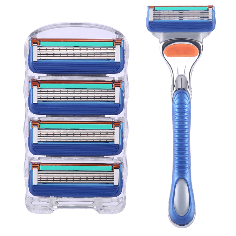 Universal Subsection Five-Layer Blade Shave Knife Rack Men Manual Shave Knife Head 5 Knife Head Shave Blade Old Razor