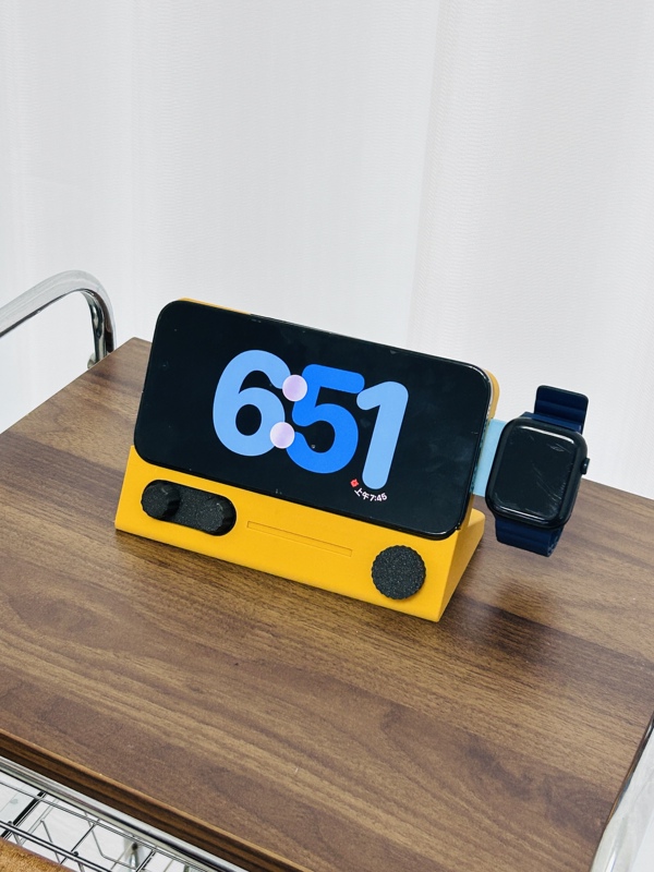 3D Printed Apple Dual Charging Dock, Magnetic Wireless Charging, iPhone Watch Two-In-One Charging Stand 3D Printed Apple Dual Charging Dock, Magnetic Wireless Charging, iPhone Watch Two-In-One Charging Stand