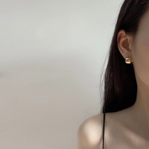 Handmade brushed ~ matte texture advanced feeling without earrings ear studs French mosquito coil ear clip does not hurt